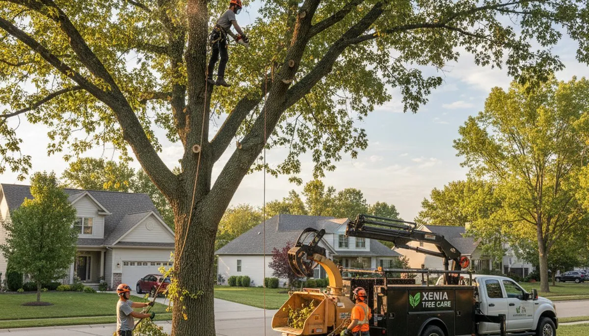 Professional tree removal service crew working in Dayton, OH